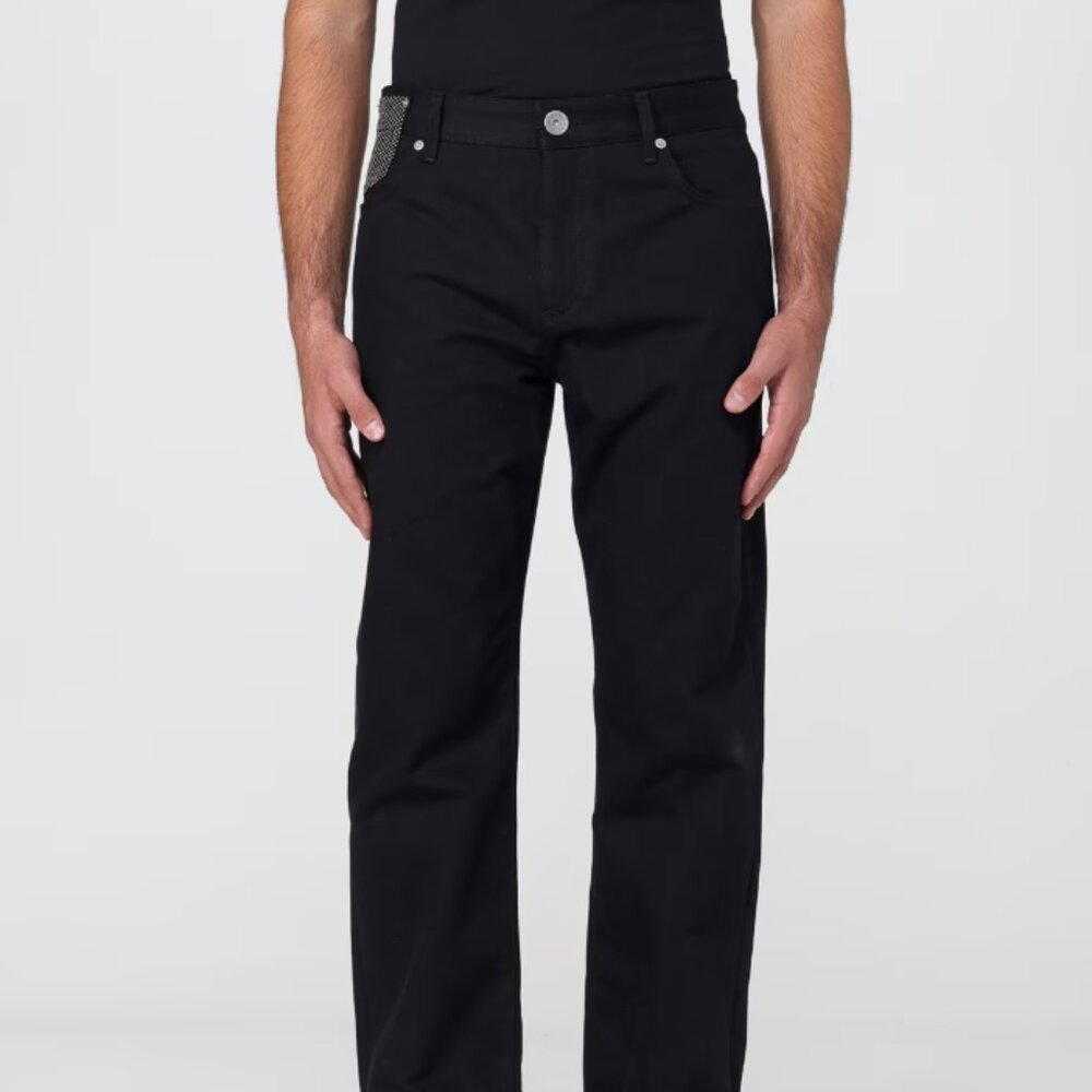 BNWT AW23 BALMAIN STRAIGHT LEG RHINESTONES JEANS 36